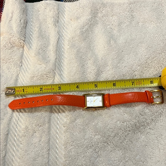 Kate Spade Gold Case Watch with Orange Strap - Picture 9 of 13